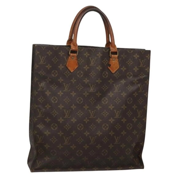 LOUIS VUITTON Monogram Sac Plat Hand Bag M51140 LV Auth 131541 - Picture 1 of 16